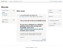 Tablet Screenshot of moodle.monroe.edu